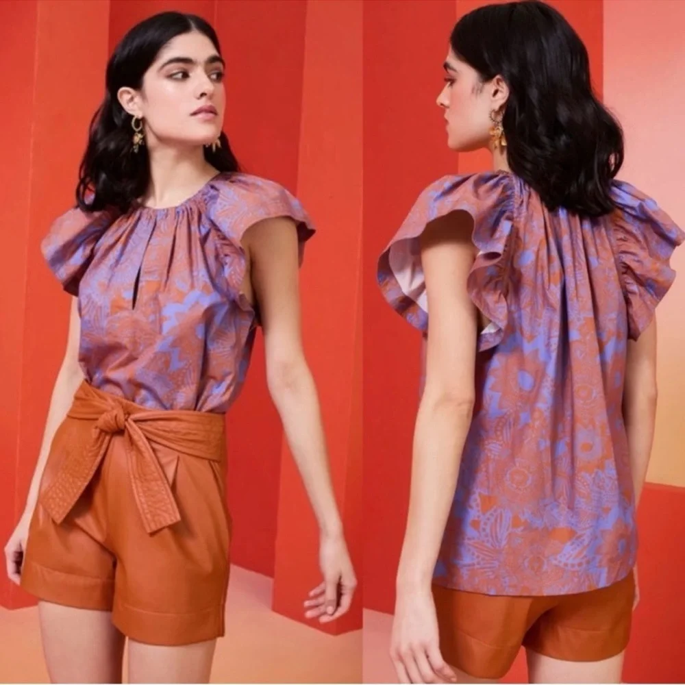 Marie Oliver Kara Amber Blossom Top Size XXS
